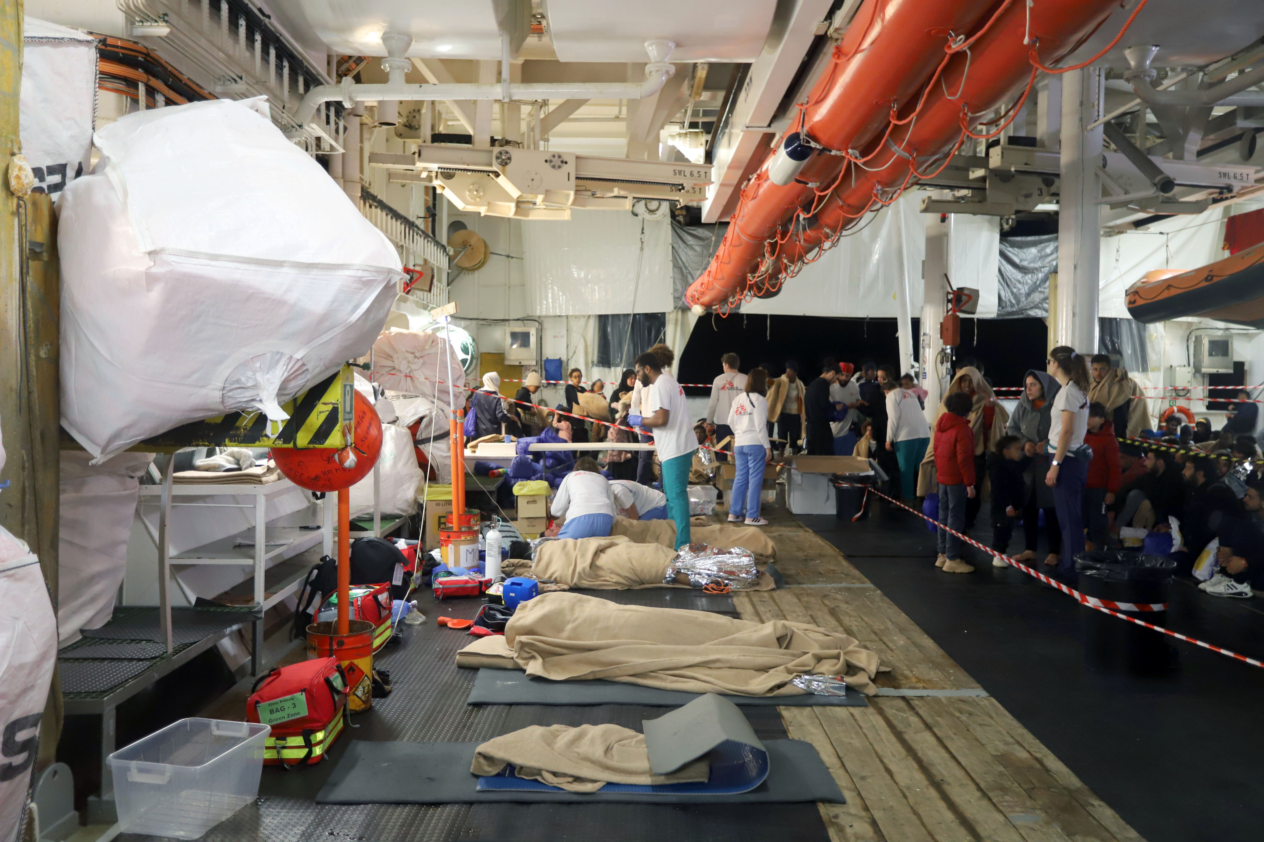 Some of the rescued people were suffering from hypothermia and severe shock on board of Geo Barents on March 2024. Picture: MSF/Stefan Pejovic.<br>